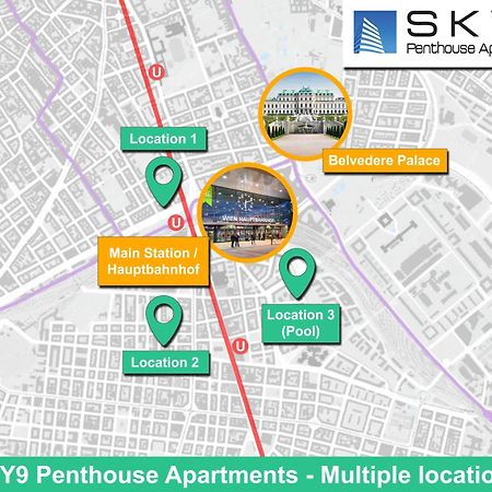 Sky9 Penthouse Apartments Wien Exteriör bild